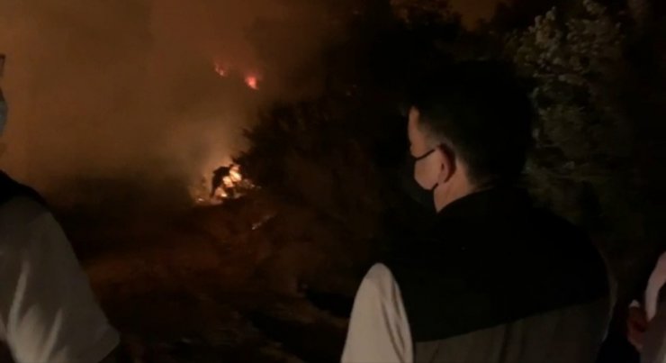 Bakan Pakdemirli yangın bölgesinde