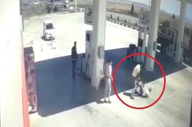 Denetime engel olmak isteyen akaryakıtçı terör estirdi! Olay kameralara böyle yansıdı