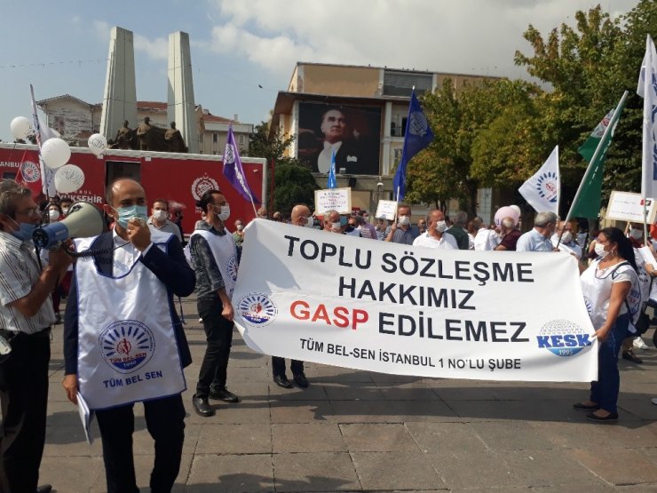 Bakırköy Belediye çalışanları, Başkan Bülent Kerimoğlu’nu protesto etti