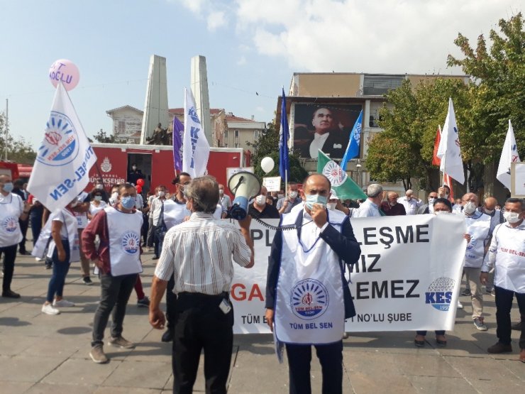 Bakırköy Belediye çalışanları, Başkan Bülent Kerimoğlu’nu protesto etti