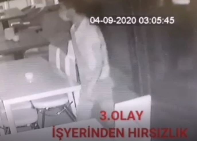 Ev ve iş yerlerinden hırsızlık anları güvenlik kamerasında