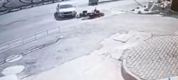 Çarpmamak için motosikleti yatırınca metrelerce sürüklendi