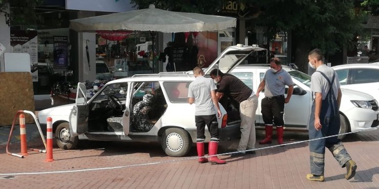 LPG’li araçta gaz kaçağı korkuttu