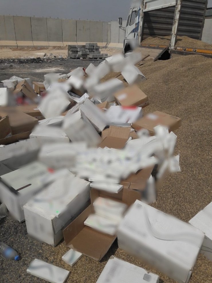 Ceylanpınar Gümrük Kapısında 37 bin 500 paket kaçak sigara ele geçirildi