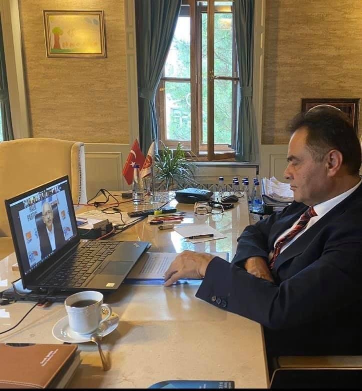 Başkan Şahin, Kılıçdaroğlu ile telekonferans sistemiyle görüştü