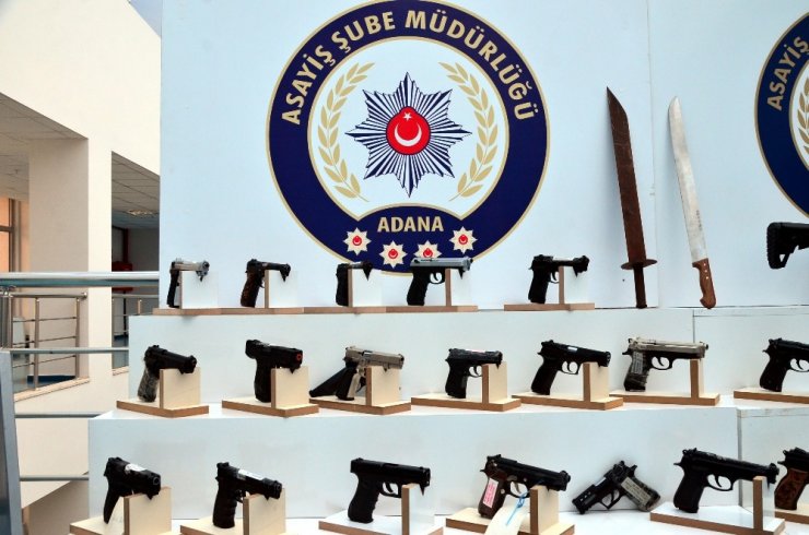 Adana’da şok uygulamalarda 79 silah ele geçirildi