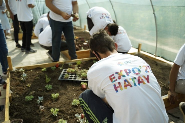 Özel öğrenciler EXPO 2021 için bitki üretimine başladı