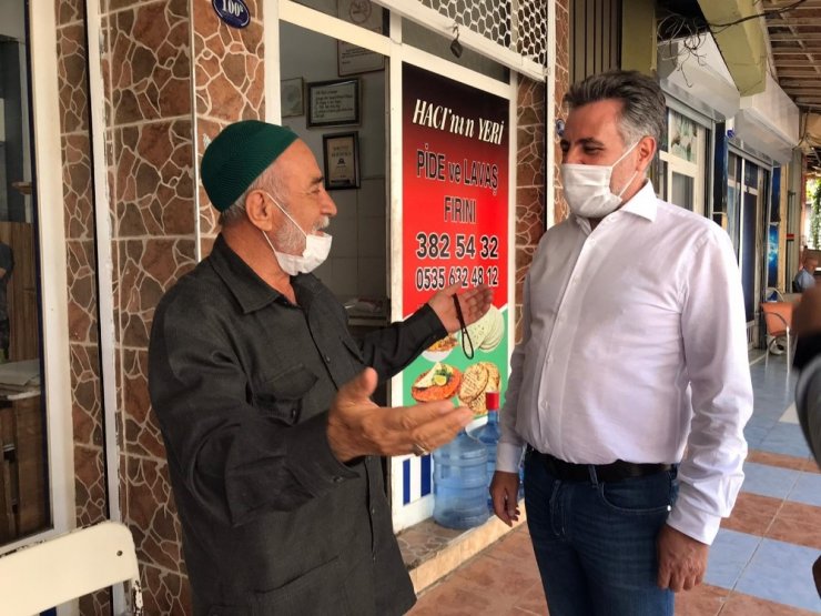 Başkan Sandal, esnafı ziyaret etti