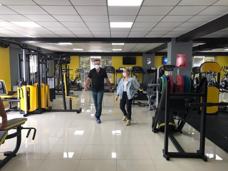 Spor salonlarında denetimler sürüyor