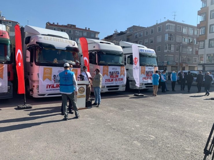 Kayseri İl Müftülüğü’nden Suriye’ye 5 yardım tırı daha