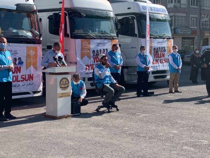 Kayseri İl Müftülüğü’nden Suriye’ye 5 yardım tırı daha