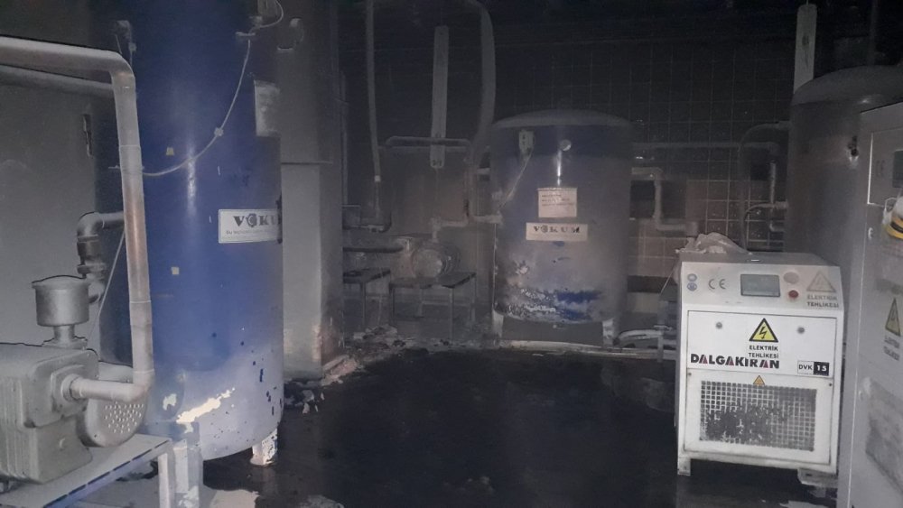 Eğitim ve Araştırma Hastanesindeki yangın büyümeden söndürüldü