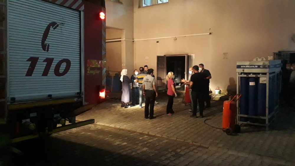 Eğitim ve Araştırma Hastanesindeki yangın büyümeden söndürüldü