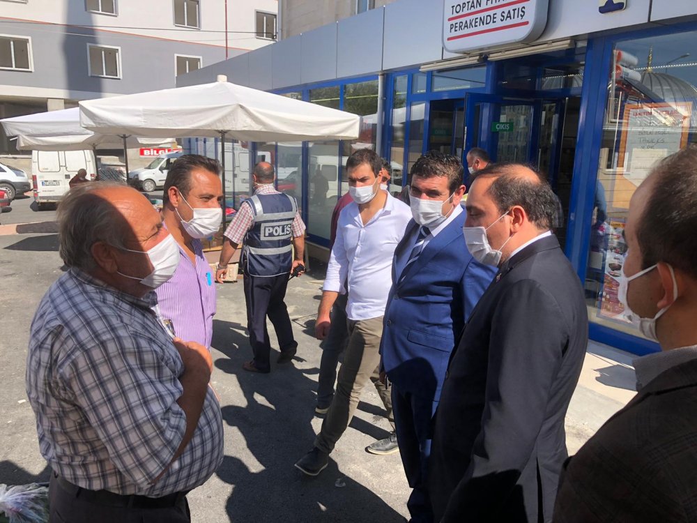 Konya Hüyük'te üst düzey koronavirüs denetimi