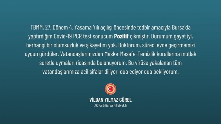 AK Partili vekil koronaya yakalandı