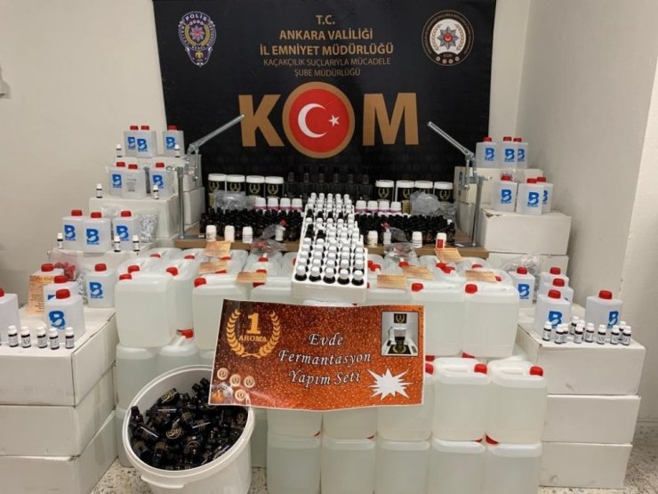 Ankara merkezli 5 ilde sahte içki operasyonunda 17 gözaltı