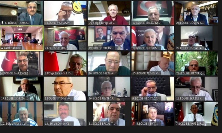 5. Bölge Birliği Başkanı Taşlı online toplantıya katıldı