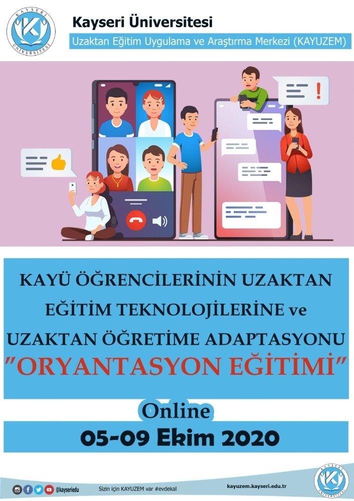 Kayseri Üniversitesi, öğrencilerine Uzaktan Eğitime Uyum Oryantasyon Eğitimi verecek