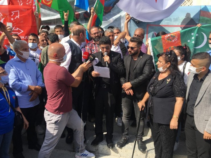 Beyazıt Meydanı’nda Azerbaycan’a destek mitingi