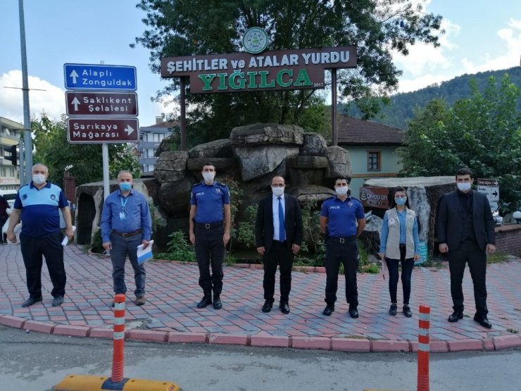 Yığılca’da korona virüs denetimleri sürüyor