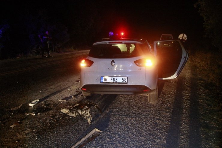 İznik’te iki otomobil çarpıştı, bebek koltuğu hayat kurtardı