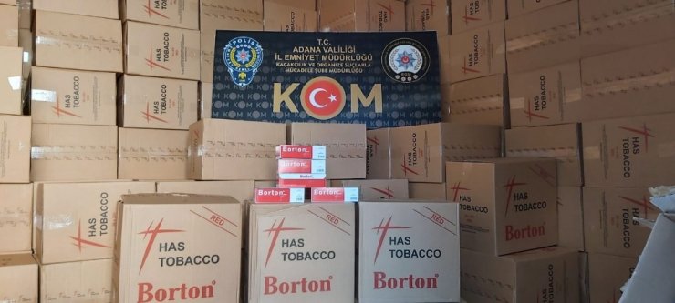 Adana’da 3 milyon 600 bin liralık makaron ele geçirildi