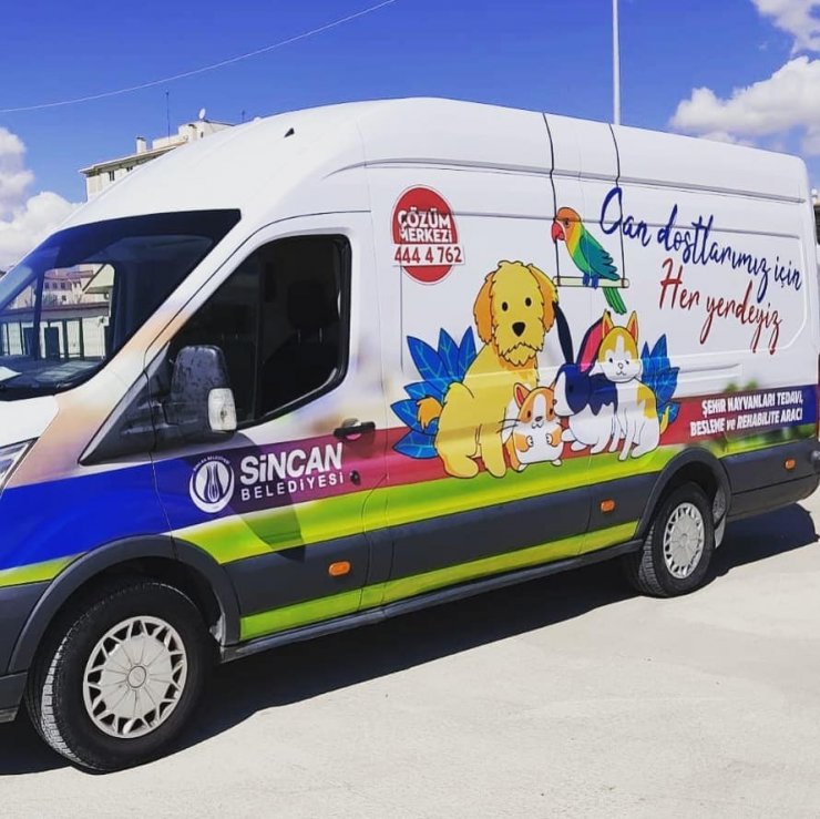 Sincan’da sokak hayvanları için acil müdahale aracı hizmet veriyor