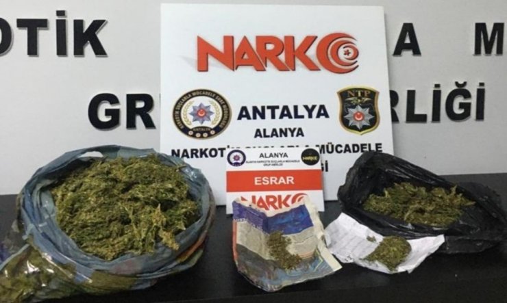 Alanya’da 2 ayrı uyuşturucu operasyonda 2 tutuklama