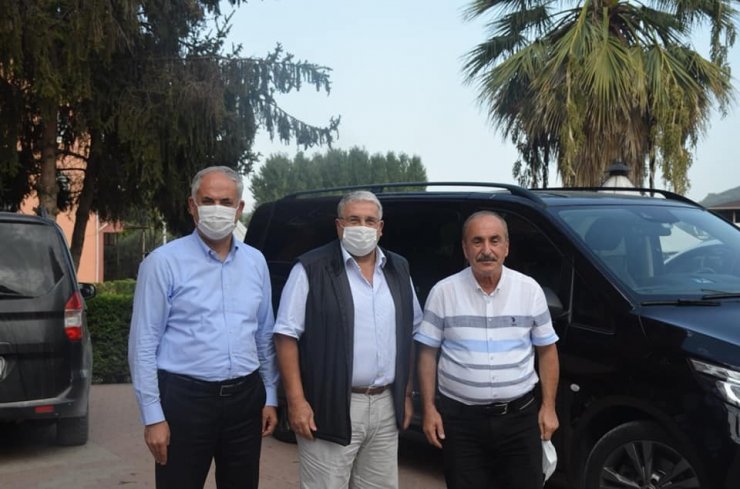 Eski Bakan Şeker’den Başkan Yaman’a ziyaret