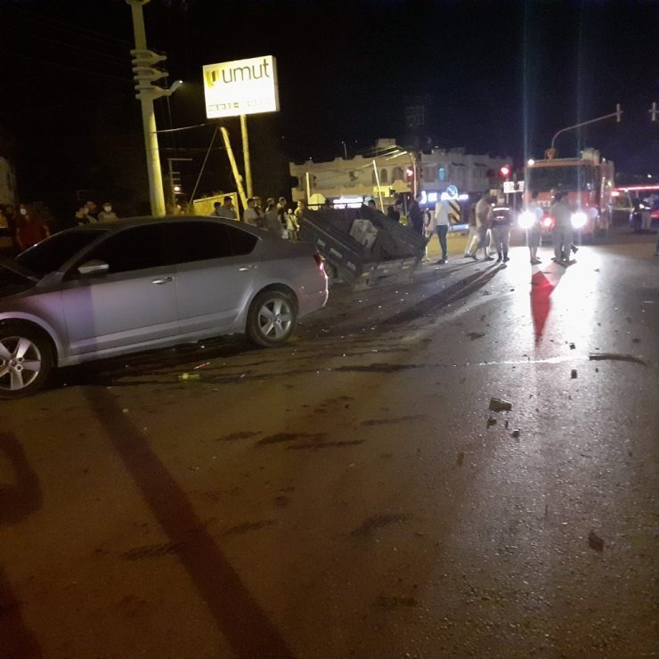 Hatay’da otomobil ile triportör çarpıştı: 1 yaralı