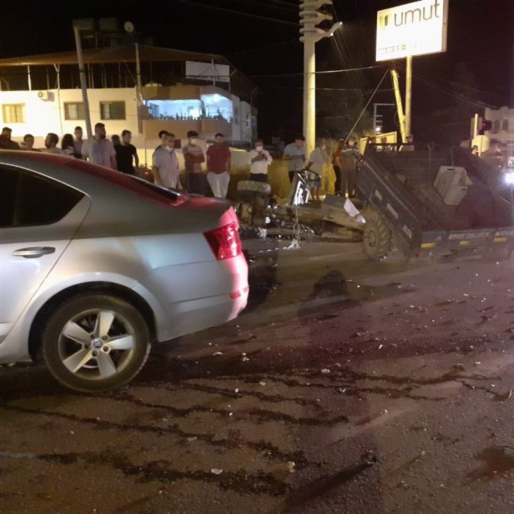 Hatay’da otomobil ile triportör çarpıştı: 1 yaralı