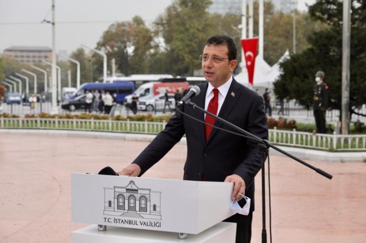 Taksim’de İstanbul’un Kurtuluşu’nun 96. yıl dönümü için tören