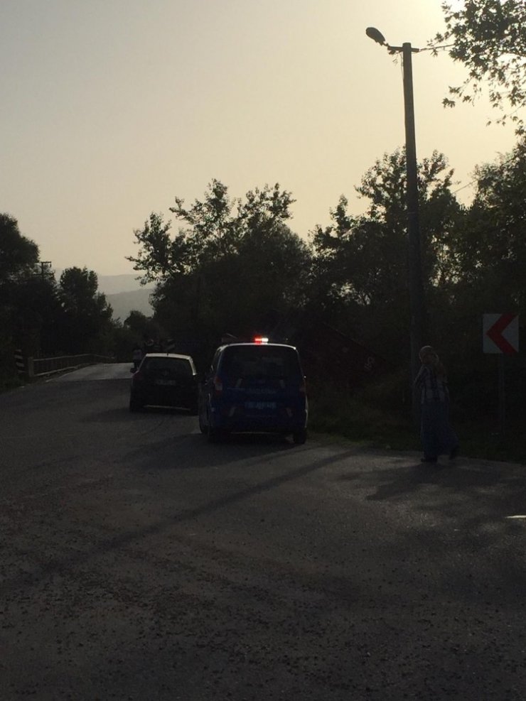 Kontrolden çıkan tır devrildi: 1 yaralı