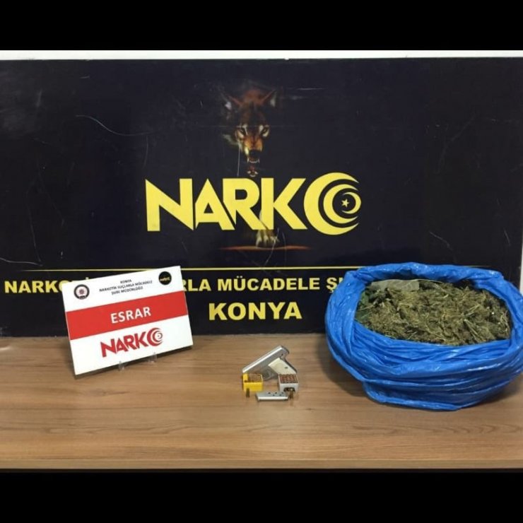 Konya’da eroin ve esrar ele geçirildi