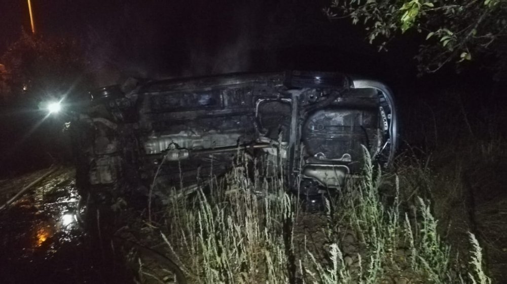 Konya'da otomobil devrildi! 2 yaralı