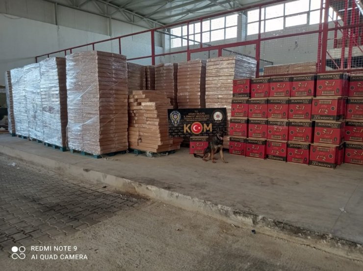 Adana’da 5 milyon 350 bin adet kaçak makaron ele geçirildi