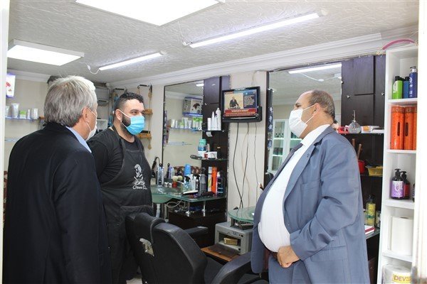 Kaymakam Ünal maske denetimlerine katıldı