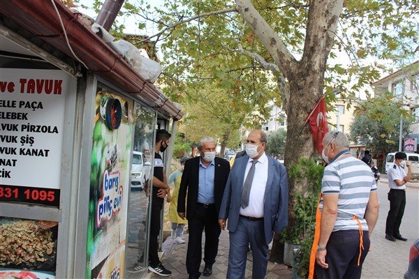 Kaymakam Ünal maske denetimlerine katıldı