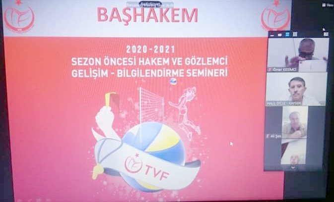 Ekim ayı voleybol hakem ve gözlemcisi toplantısı online yapıldı