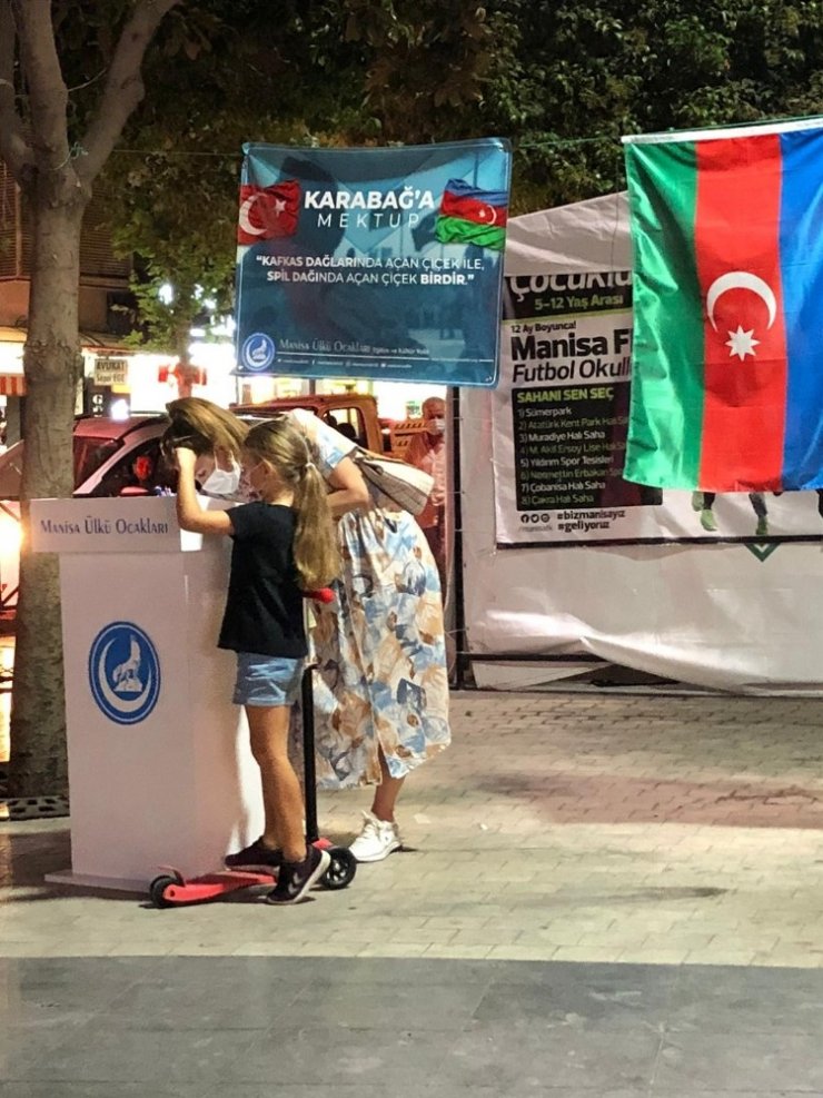 Manisa Ülkü Ocaklarından Azerbaycan’a destek mektubu