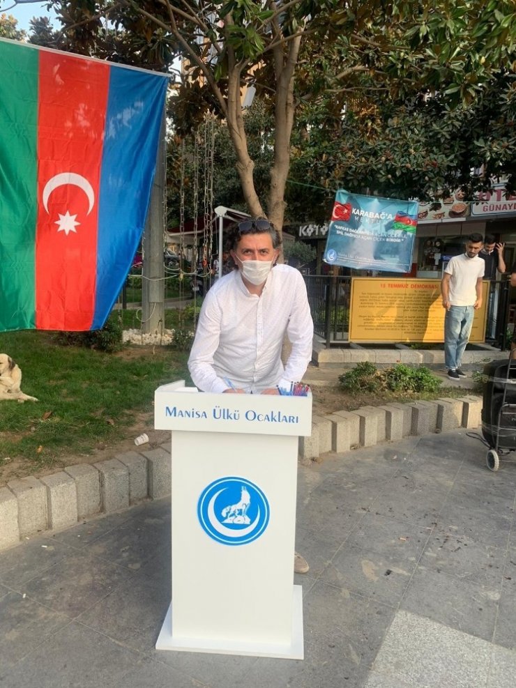 Manisa Ülkü Ocaklarından Azerbaycan’a destek mektubu