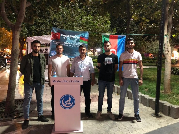 Manisa Ülkü Ocaklarından Azerbaycan’a destek mektubu