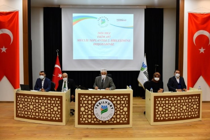 Yeşilyurt Belediye Meclisi Ekim ayı toplantılarına devam ediyor