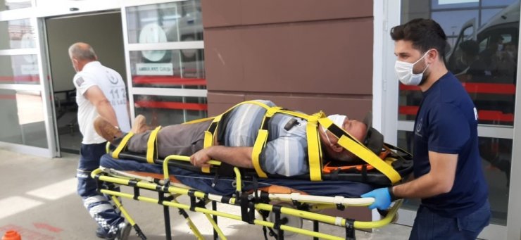 Yüksekten düşen işçi yaralandı
