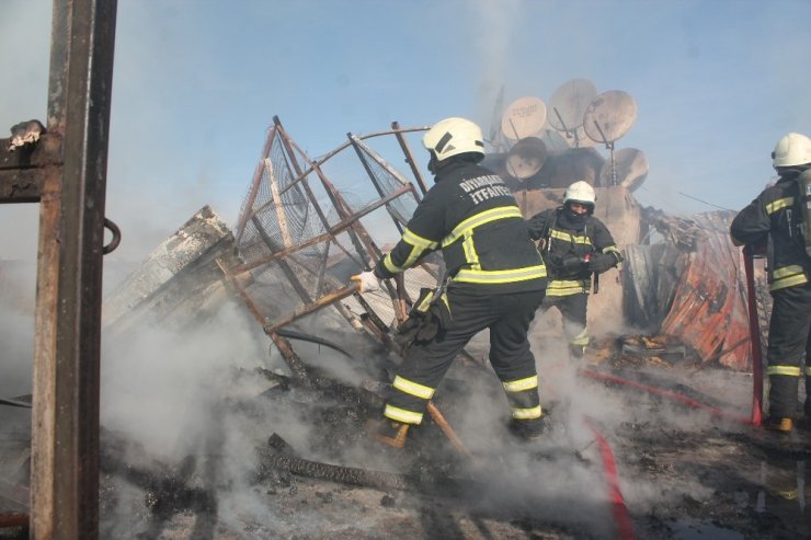Diyarbakır’da 8 katlı binada yangın, onlarca güvercin telef oldu