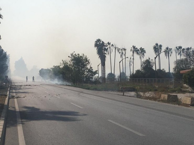 Yangın, Adana-Mersin’in trafik akışını kesti