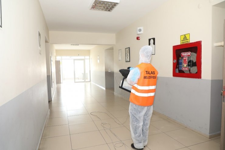 Talas’taki okullarda ’Yüz yüze Eğitim’ temizliği