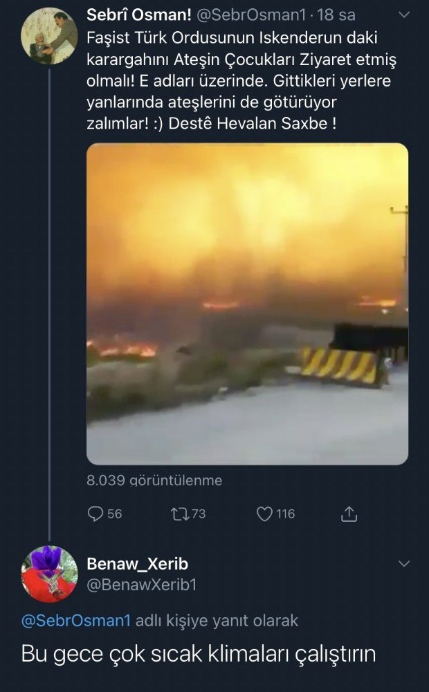 Hatay yanarken, PKK sempatizanları reklam peşine düştü