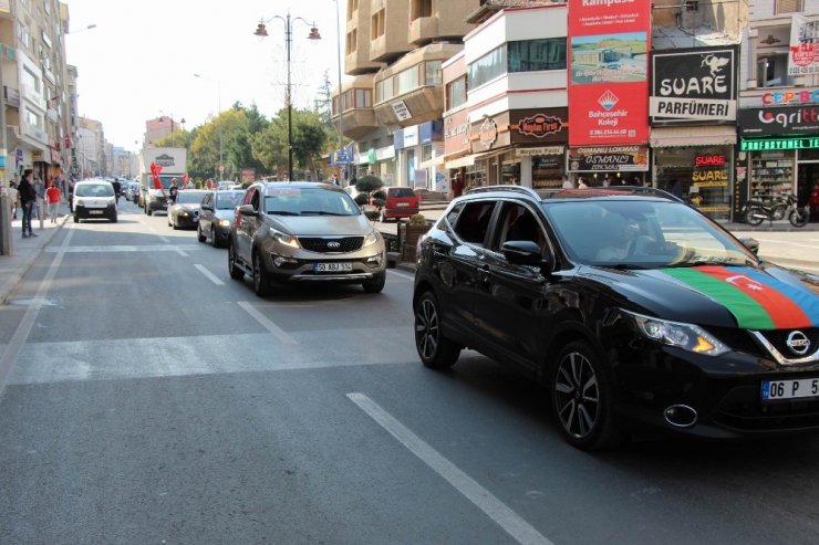 Nevşehir’de Azerbaycan’a destek konvoyu düzenlendi