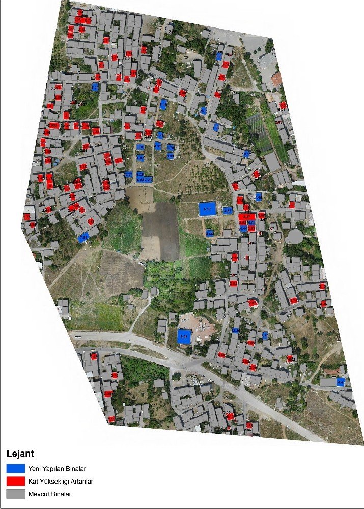 Belediye kaçak çıkılan katları İHA’yla tespit etti